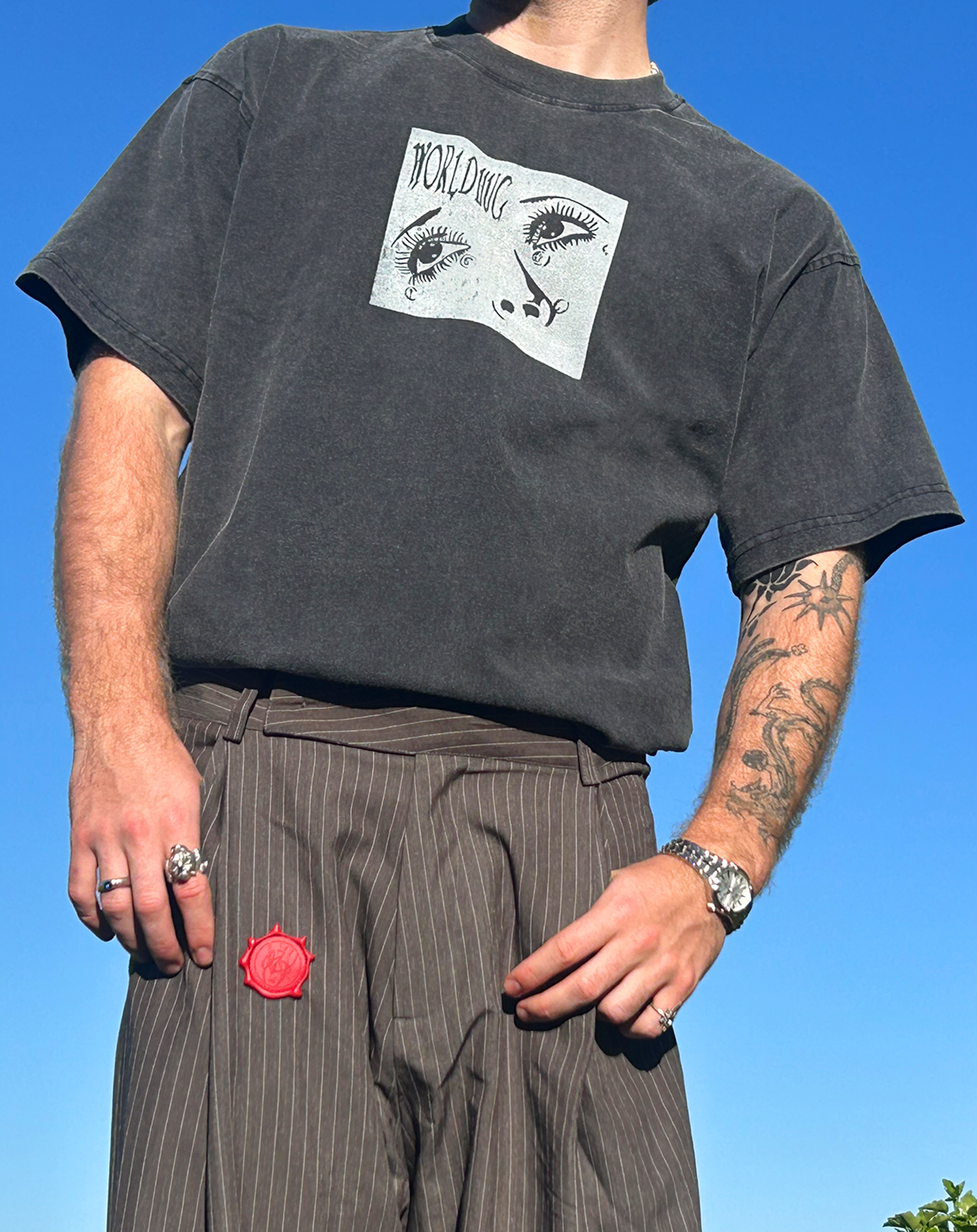 FROZEN.TEARS SHIRT (white on black)