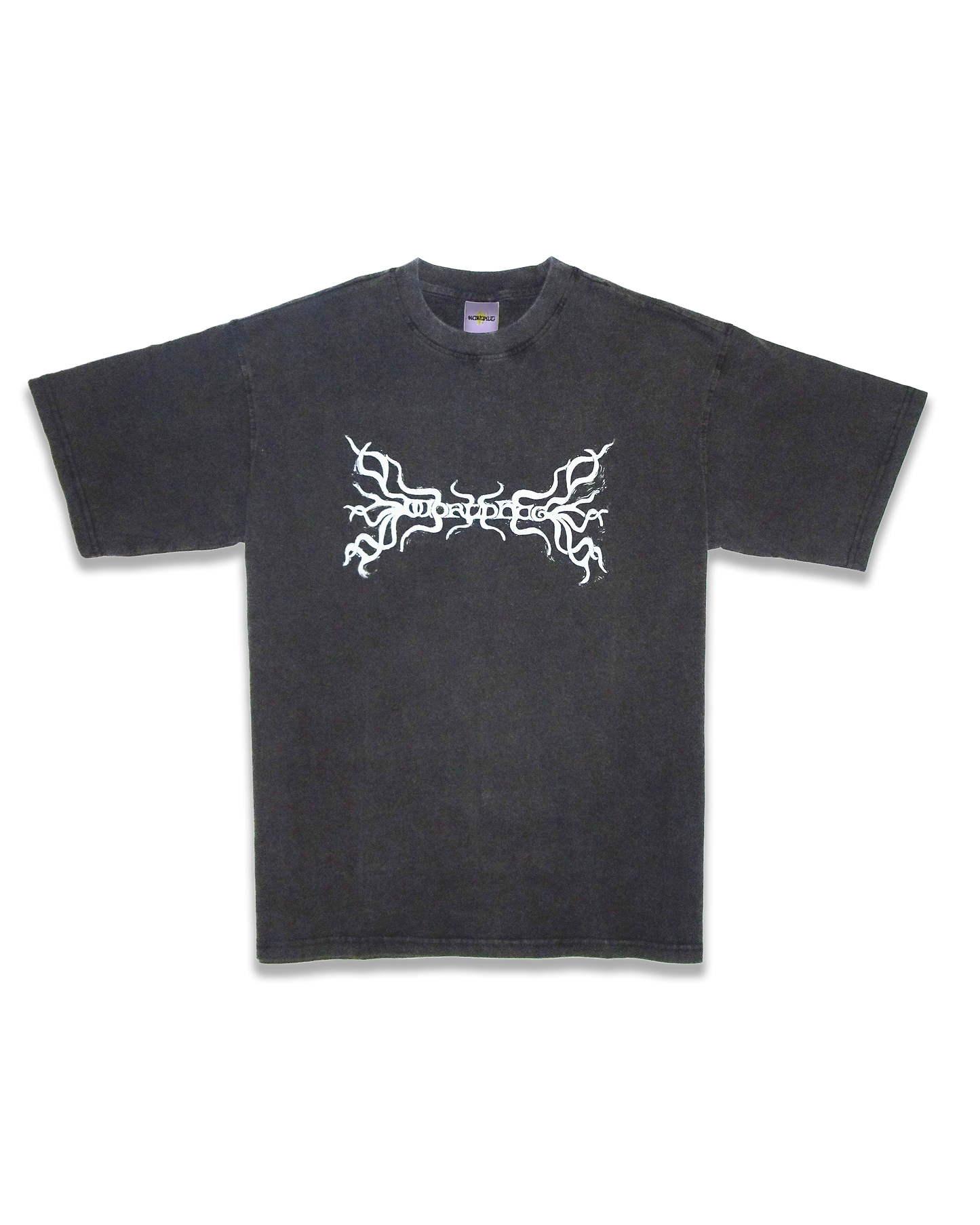 TENDRILS SHIRT (white on black)