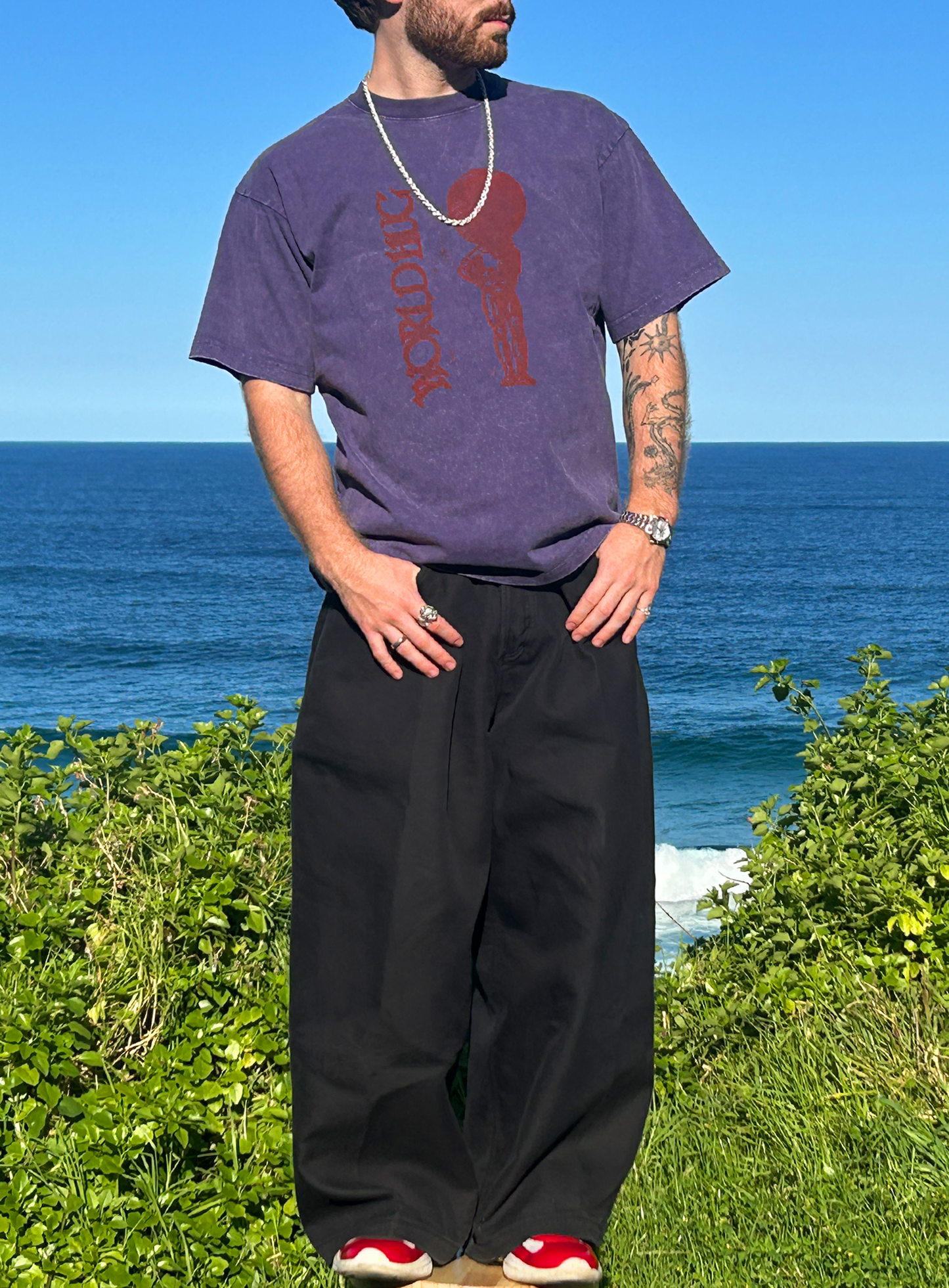 ATLAS.3 SHIRT (red on purple)